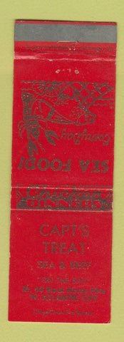 Matchbook Cover - Capt's Treat Restaurant Atlantic City NJ