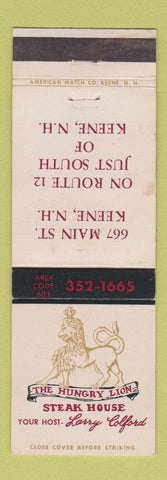 Matchbook Cover - Hungry Lion Steak House Keene NH WEAR