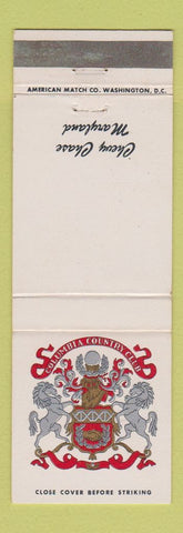 Matchbook Cover - Columbia Country Club Chevy Chase MD