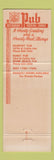 Matchbook Cover - Roney & Newport Pub Miami Beach FL