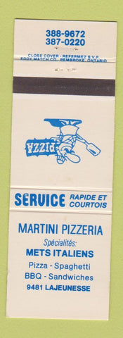 Matchbook Cover - Martini Pizzeria Montreal QC