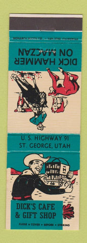 Matchbook Cover - Dick's Cafe Gift Shop St George UT