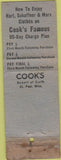 Matchbook Cover - For Men Only Clothing Cooks St Paul MN