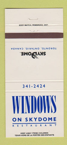 Matchbook Cover - SkyDome Toronto ON Blue Jays Baseball Windows 30 Strike