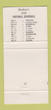Matchbook Cover - Williams Columbus OH OSU Buckeyes 1990 Schedule 30 Strike