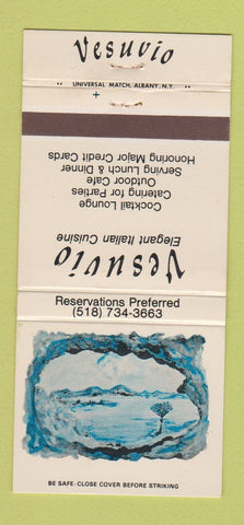 Matchbook Cover - Vesuvio Italian Restaurant Hensonville NY WEAR 30 Strike