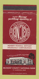 Matchbook Cover - Belmont County National Bank St Clairsville OH 30 Strike