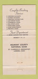 Matchbook Cover - Belmont County National Bank St Clairsville OH 30 Strike