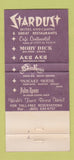 Matchbook Cover - Stardust Hotel Casino Las Vegas NV girlie 30 Strike