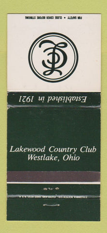 Matchbook Cover - Lakewood Country Club Westlake OH 30 Strike