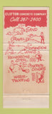 Matchbook Cover - Clifton Concrete Cleveland OH 30 Strike