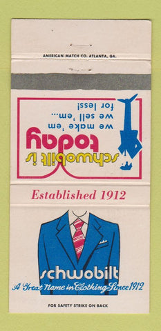 Matchbook Cover - Schwobilt Clothes WEAR 30 Strike