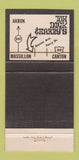 Matchbook Cover - Tom Dick & Harry's Steaks Massillon OH 30 Strike