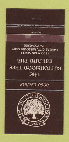 Matchbook Cover - Buttomwood Tree Inn and Pub Kansas City MO 30 Strike