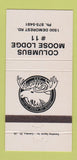 Matchbook Cover - Moose Lodge Columbus OH 30 Strike