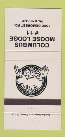 Matchbook Cover - Moose Lodge Columbus OH 30 Strike