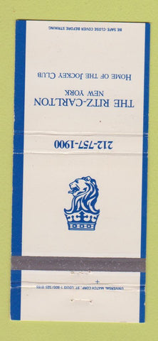 Matchbook Cover - Ritz Carlton Hotel New York City 30 Strike