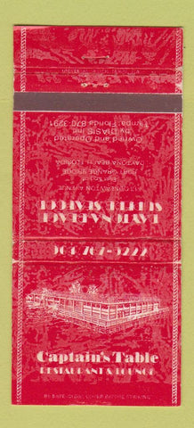 Matchbook Cover - Captain's Table Restaurant Tampa FL 30 Strike