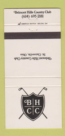 Matchbook Cover - Belmont Hills Country Club St Clairsville OH 30 Strike