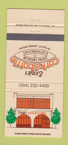 Matchbook Cover - Ernie's Cork and Bottle Wheeling WV 30 Strike