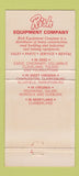 Matchbook Cover - Rish Tractors OH WV VA MD Locations 30 Strike
