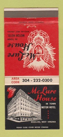 Matchbook Cover - McLure House Motor Hotel Wheeling WV 30 Strike