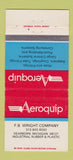 Matchbook Cover - Aeroquip Hose Fittings FB Wright Dearborn MI WEAR 30 Strike