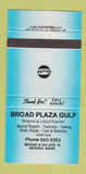 Matchbook Cover - Gulf oil gas Broad Plaza Regina SK BLUE 30 Strike