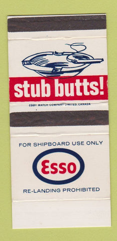 Matchbook Cover - Esso oil gas Stub Butts Canada  30 Strike