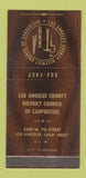 Matchbook Cover - Los Angeles District Council Carpenters CA 30 Strike