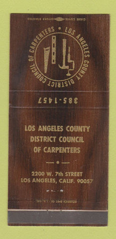 Matchbook Cover - Los Angeles District Council Carpenters CA 30 Strike