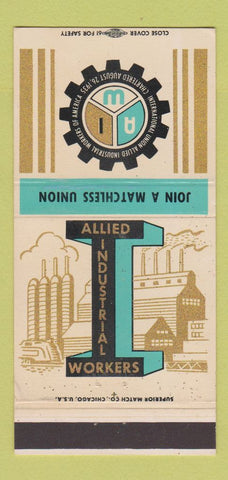 Matchbook Cover - Allied Industrial Workers Union Milwaukee WI 30 Strike