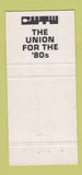 Matchbook Cover - Connecticut Telephone Workers Union Hamden CT 30 Strike