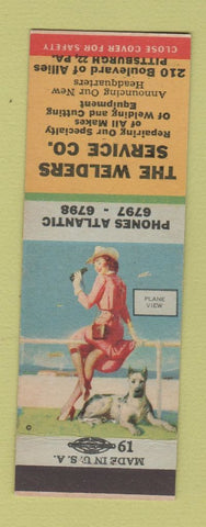 Matchbook Cover - Welders Service Pittsburgh PA pinup