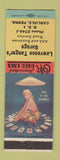 Matchbook Cover - Lawrence Tanger's Garage Carlisle PA pinup