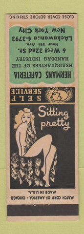 Matchbook Cover - Hermans Cafeteria New York City pinup