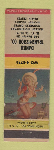 Matchbook Cover - Danish Transmission New York City pinup