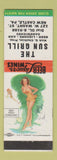 Matchbook Cover - The Sun Grill New Castle PA pinup