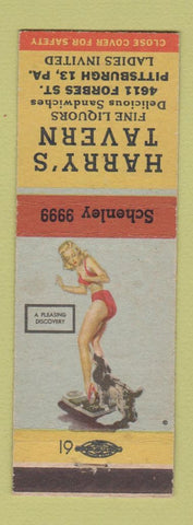 Matchbook Cover - Harry's Tavern Pittsburgh PA pinup