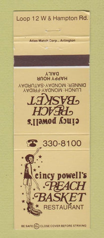 Matchbook Cover - Cincy Powell's Peach Basket basketball