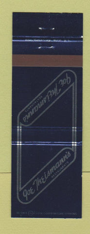 Matchbook Cover - Joe Theismann's football Alexandria Baileys Crossroads VA BLUE