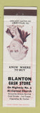 Matchbook Cover - Blanton Cash Store Amoco oil gas Carmel Church VA