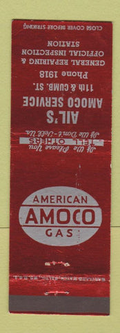 Matchbook Cover - Ail's Amoco oil gas