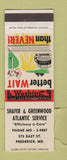 Matchbook Cover - Shafer & Greenwood Atlantic oil gas