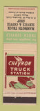 Matchbook Cover - Chevron oil gas Mammoth Truck Service Herndon CA