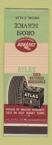 Matchbook Cover - Chevron oil gas Orosi CA