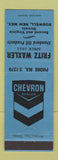 Matchbook Cover - Chevron oil gas Fritz Waxler Roswell NM