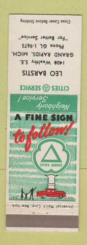 Matchbook Cover - Cities oil gas Grand Rapids MI