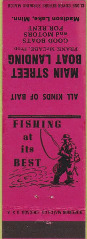 Matchbook Cover - Main Street Boat Landing Madison Lake MN