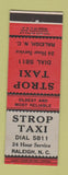 Matchbook Cover - Strop Taxi Raleigh NC